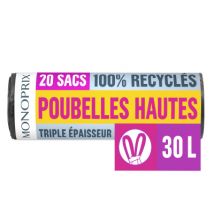 sacs poubelle pour poubelles hautes 30l - Monoprix
