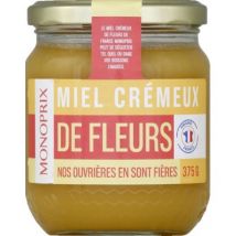 Monoprix miel crémeux de fleurs 375g - Monoprix