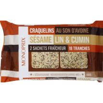 Monoprix craquelins au son d'avoine 190g - Monoprix