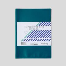 Monoprix maison 10 pochettes plastiques a4, mulitcolores, non perforées - Monoprix