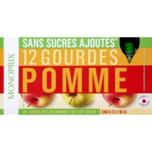 Monoprix gourdes de compotes de pomme sans sucres ajoutés* 12x90g - Monoprix