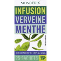 infusion verveine menthe 25 sachets 35g - Monoprix