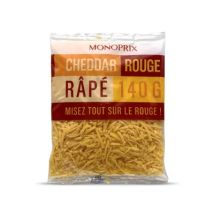 Monoprix cheddar rouge râpé 140g - Monoprix