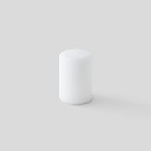 bougie non parfumée, 6x9cm, blanche - Monoprix
