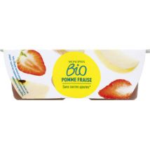 Monoprix bio compotes pommes fraises 4x95g Biologique - Monoprix Bio