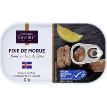 Monoprix gourmet foie de morue fumé au bois de hêtre 121g - Monoprix Gourmet