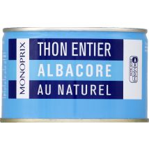 Monoprix thon albacore au naturel 280g - Monoprix