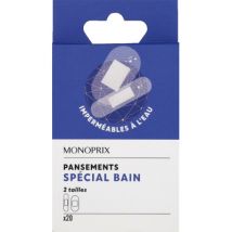 pansements bains étanches x20 - Monoprix