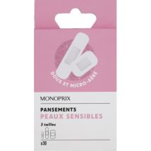 pansements peaux sensibles x30 - Monoprix