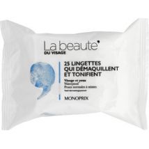la beauté les lingettes qui démaquillent et tonifient x25