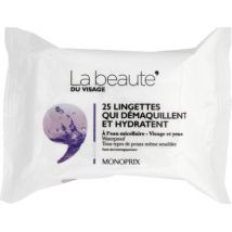 la beauté les lingettes qui démaquillent et hydratent x25