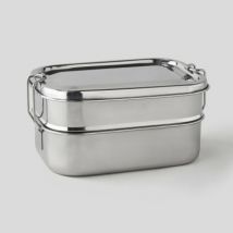 lunch box en inox, 2 parties - Monoprix