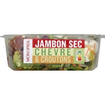 Monoprix salade & crudités jambon sec parmesan & croûtons 250g - Monoprix