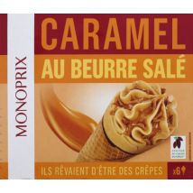 cônes de glace au caramel au beurre salé 429g - Monoprix