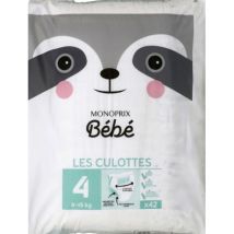 Monoprix bébé culottes taille 4 x42 pour Bébé - Monoprix bébé