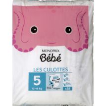 Monoprix bébé culottes taille 5 x38 pour Bébé - Monoprix bébé
