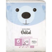 Monoprix bébé culottes taille 6 x34 pour Bébé - Monoprix bébé