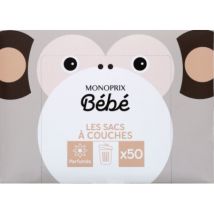 Monoprix bébé sac à couches x50 pour Bébé - Monoprix Bébé