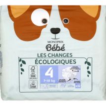 Monoprix bébé couches écologiques taille 4 x32 pour Bébé - Monoprix bébé