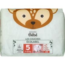 Monoprix bébé couches écologiq ues taille 5 x28 pour Bébé - Monoprix bébé
