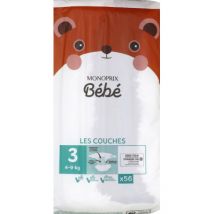 couches taille 3 x56 pour Bébé - Monoprix Bébé