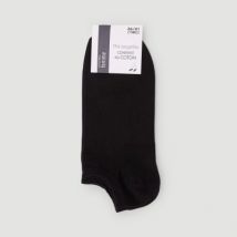 Monoprix socquettes unies en coton x2 noires tu pour femme - Monoprix