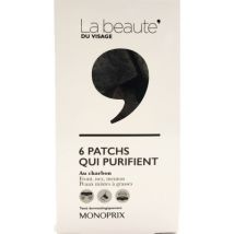 la beauté les patchs qui purifient au charbon x6
