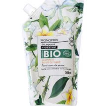 Monoprix bio recharge doypack gel douche jasmin tiaré 500ml - Monoprix Bio