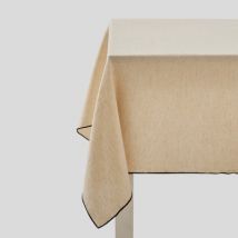 Monoprix maison nappe rectangulaire, couleur naturel, coton et lin - Monoprix
