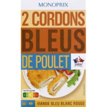 Monoprix escalopes cordon bleu de poulet x2 - Monoprix
