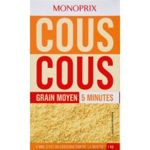 Monoprix couscous grain moyen 5min 1kg - Monoprix