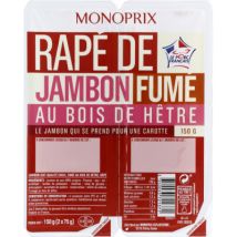 Monoprix râpé de jambon fumé au bois de hêtre 2 x 75g - Monoprix