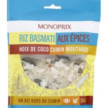 Monoprix riz basmati aux epices noix de coco cumin moutarde 250g - Monoprix
