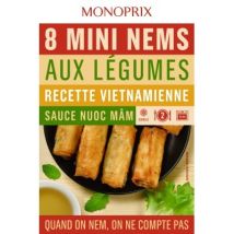 Monoprix mini nems aux légumes sauce nuoc mâm x8 220g - Monoprix