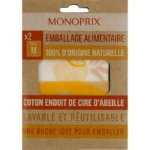 Monoprix emballage alimentaire réutilisable taille m x2 - Monoprix