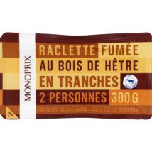 Monoprix fromage à raclette fumée en tranches 300g - Monoprix