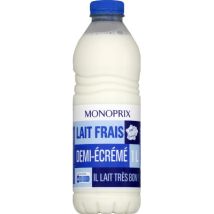 Monoprix lait frais demi-écrémé 1l - Monoprix