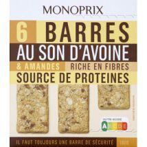Monoprix 6 barres son avoine 180g - Monoprix