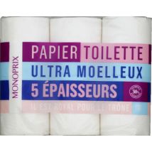 papier toilette ultra moelleux 5 épaisseurs - Monoprix
