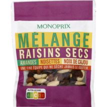 Monoprix mélange fruits secs 125g - Monoprix
