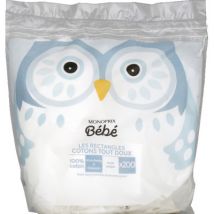 Monoprix bébé rectangles coton bébé x200 pour Bébé - Monoprix Bébé