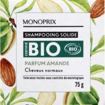 shampoing solide parfum amande bio 75g - Monoprix