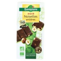 Bonneterre chocolat noir noisettes entières bio 200g Biologique