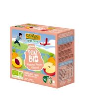 Danival pokibio pomme & pêche abricot bio 4x90g Biologique pour Enfant