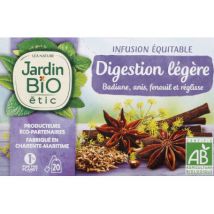 Jardin bio etic infusion digestion légère bio sachet x20 30g Biologique,produit Écologique,biologique