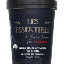 Les essentiels monoprix glace fior di latte marron 330g - Les Essentiels Monoprix