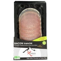 Rostain bacon tranché fumage traditionnel au bois de hêtre x8 tranches 100g Biologique