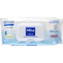 Mixa bébé lingettes bébé lait de toilette x72 pour Bébé