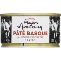 Maison arostéguy pâté basque au piment d'espelette le pot de 130g