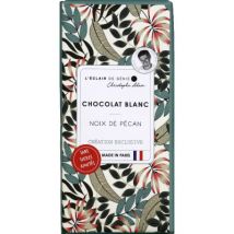 Christophe adam l'eclair de genie tablette chocolat blanc noix de pécan sans sucres ajoutés 90g